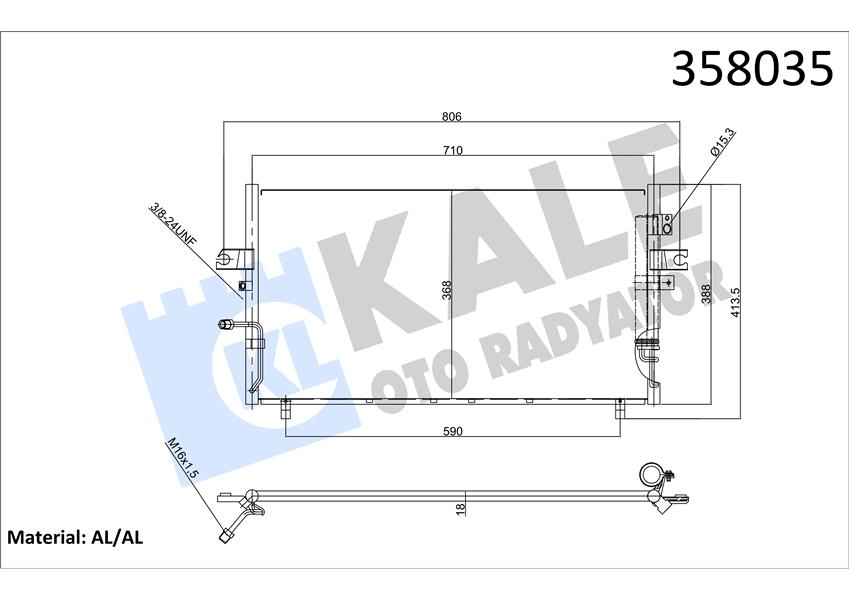 KONDENSER NISSAN MAXIMA-MAXIMA QX IV-CEFIRO II 2.0 3.0 98 01 AT-MT KURUTUCU İLE BRAZING AL-AL 710 X368X18 KLİMA RADYATÖRÜ