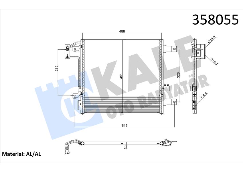 KONDENSER JEEP WRANGLER III 2.8 CRD 10-