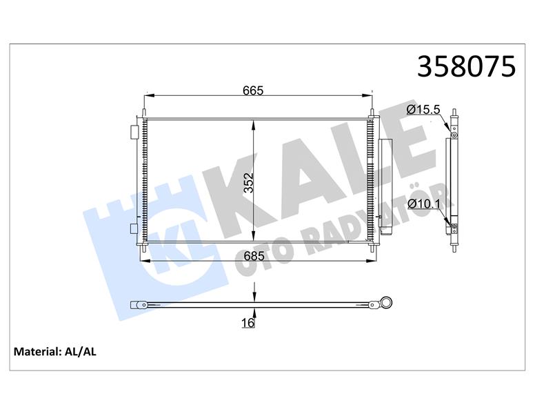 KONDENSER HONDA CR-V III 2.0 2.2 06- AL/AL