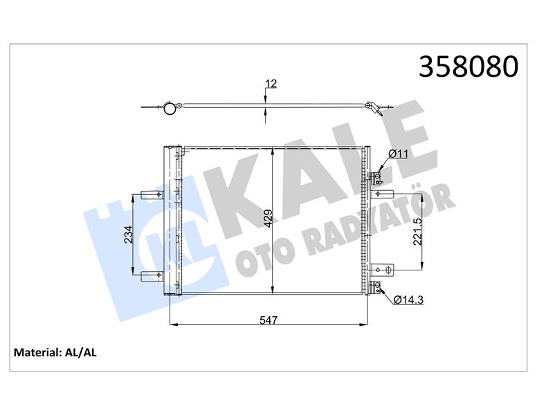 KONDENSER CITROEN C4-SPACETOURER-JUMPY-PEUGEOT 308 II-3008 SUV-508 II-EXPERT-TRAVELLER-EXPERT AL/AL