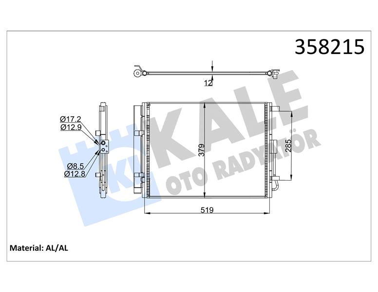 KONDENSER HYUNDAI ELANTRA 11-İ30-KIA CEED 12-CERATO III-PRO CEED CONDENSER AL/AL