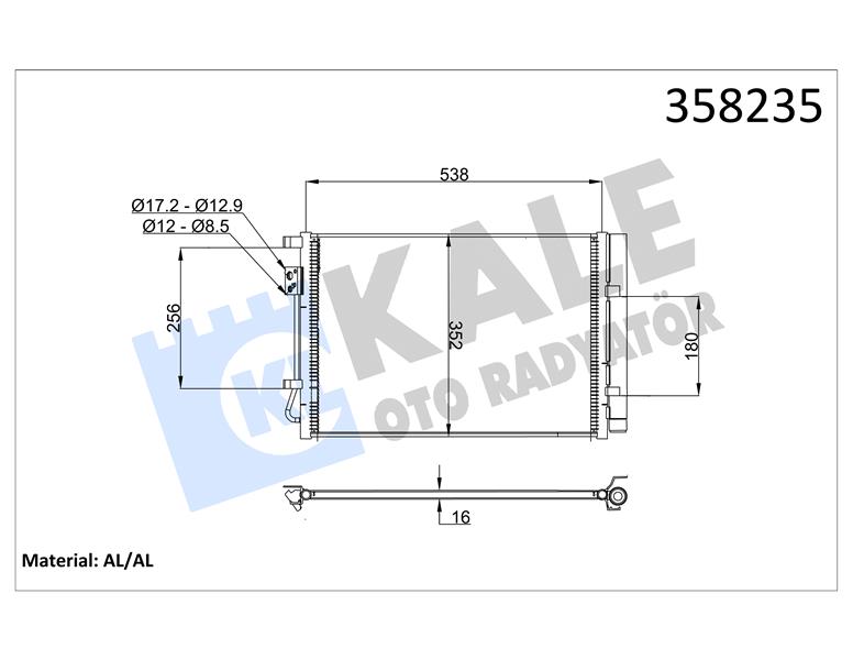 354090 KONDENSER HYUNDAI İ20-İ20 ACTIVE