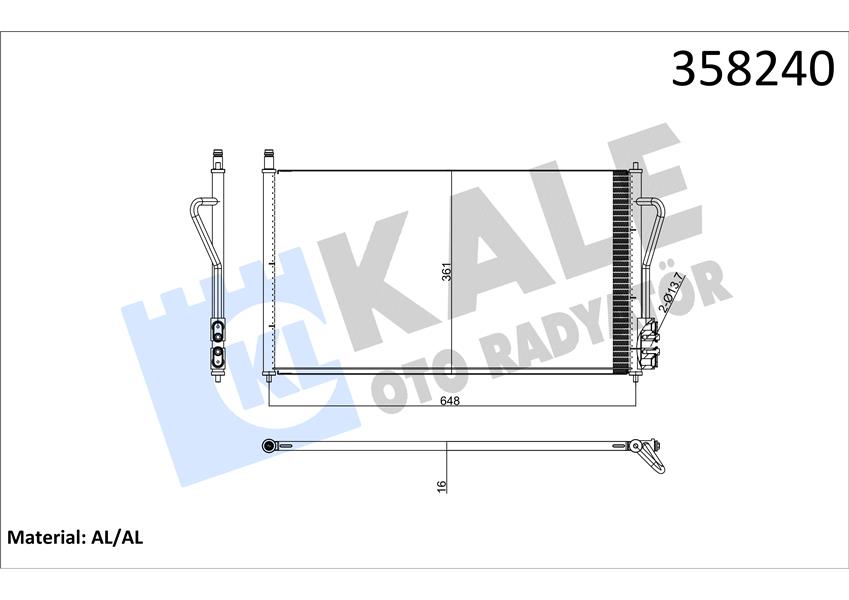 KLIMA RADYATORU FOCUS II 1.4 16V 1.8TDCI 1.6 ZETEC S 16V 98 04