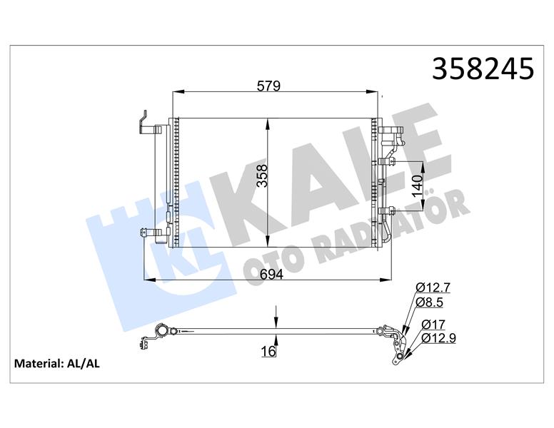 KONDENSER KIA CERAT1.5 CRDI 04- AL/AL