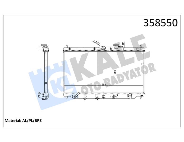 RADYATÖR HONDA ACCORD IV-V 1.8 2.0 90-96-ROVER 600 96-00 AL/BRZ