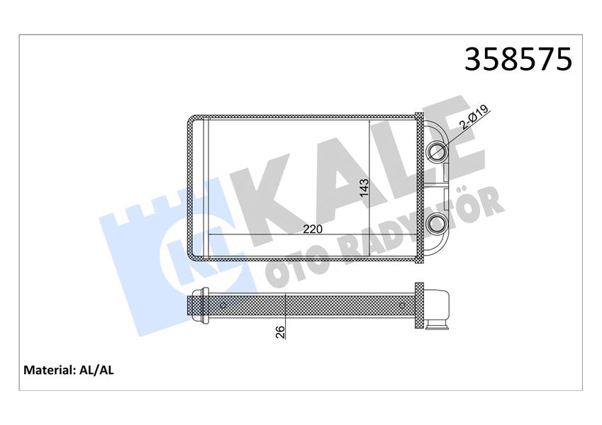 KALORİFER TOYOTA HILUX HEATER CORE