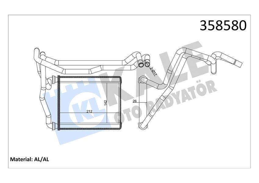 KALORİFER TOYOTA RAV 4 II HEATER CORE