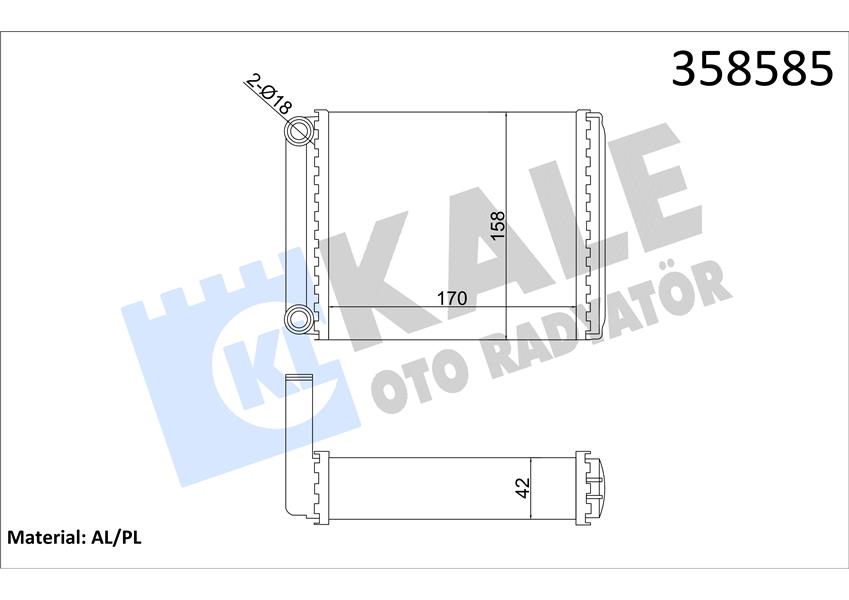 KALORIFER RADYATORU MERCEDES SPRINTER B901 B904 95 06