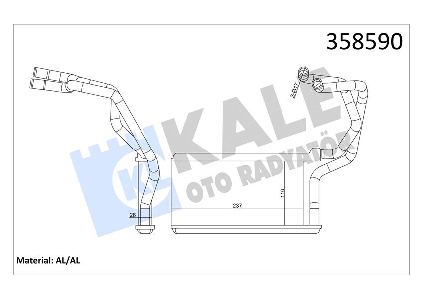 KALORİFER MITSUBISHI L200-TRITON HEATER CORE
