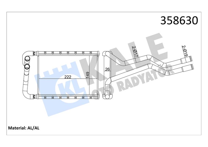 KALORİFER HYUNDAI SANTA F II HEATER CORE