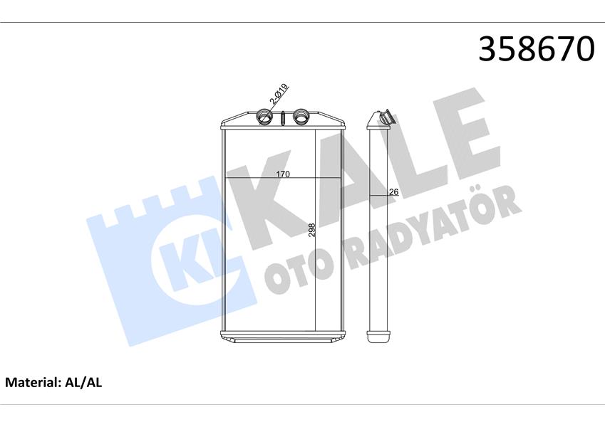 KALORİFER IVECO DAILY VI 14-16 - BORUSUZ 26MM