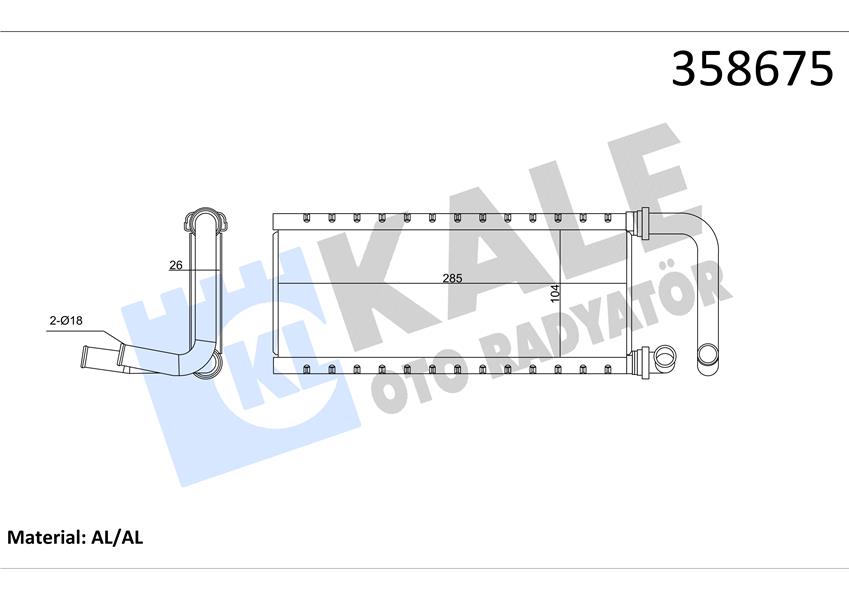 KALORİFER ISUZU NPR 75 BORULU 26MM BRAZING AL-AL