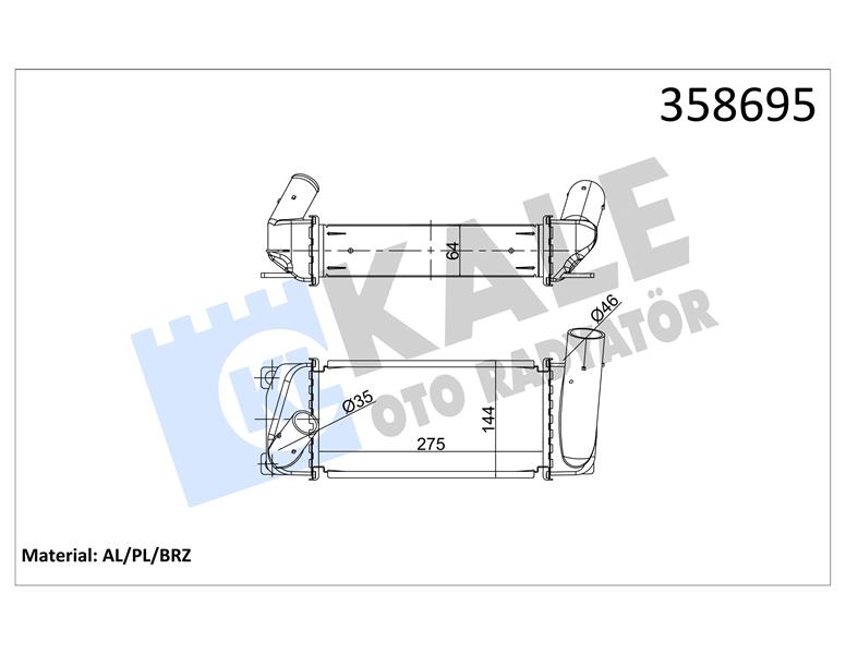 INTERCOOLER TOYOTA COROLLA-AURIS 1.4 D4D 13-18 AL/BRZ
