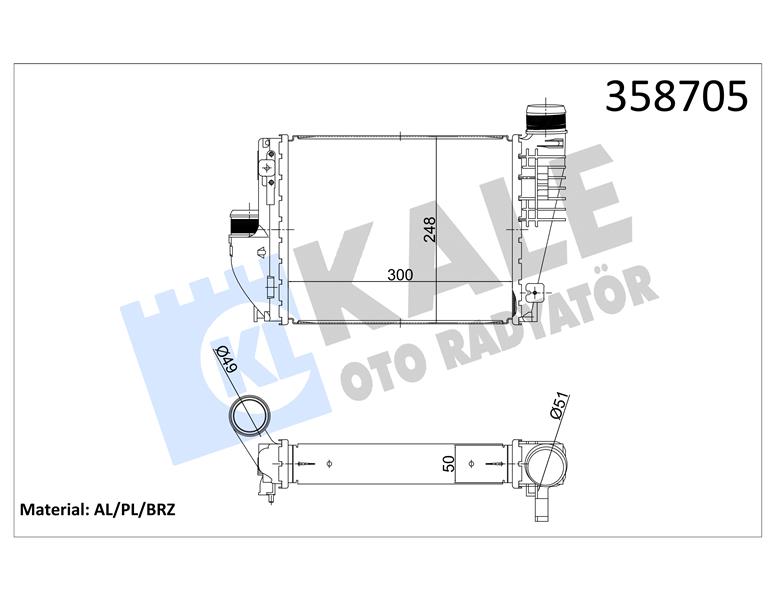 INTERCOOLER TURBO RADYATÖRÜ CITROEN JUMPY-SPACETOURER-OPEL ZAFIRA-VIVARO C-TRAVELLER-EXPERT- TOYOTA PROACE AL/BRZ 1.5 DV5 1.6 DV6 2.0 DW10 BLUEHDI