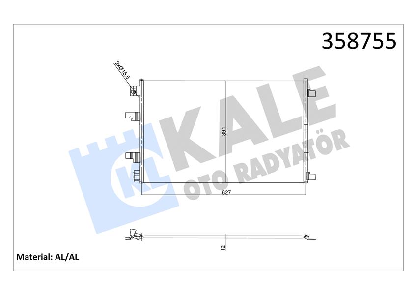 KONDENSER AL/BRZ NISSAN QASHQAI-QASHQAI 2 I 1.6 DCİ 11-13- KURUTUCUSUZ