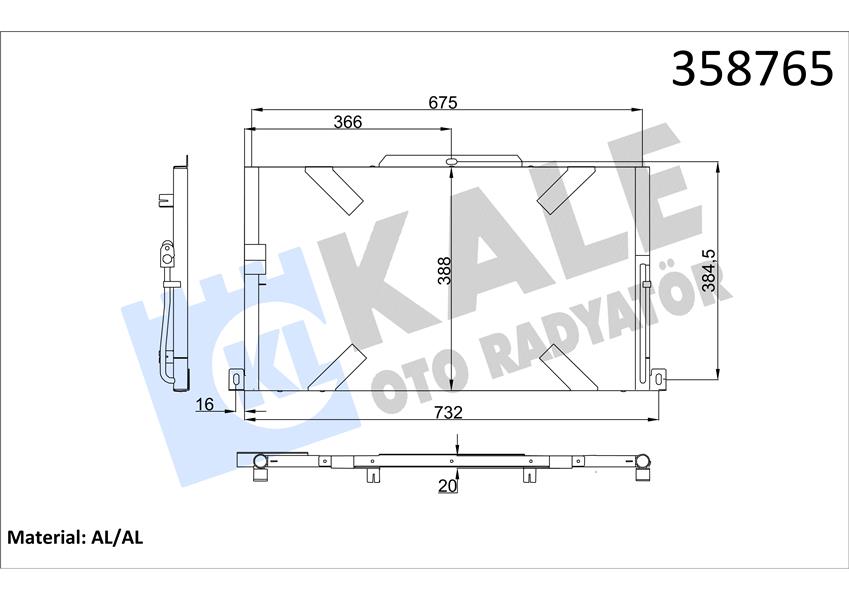 KLIMA RADYATORU DT244 DT224 DEFENDER L316 07 16