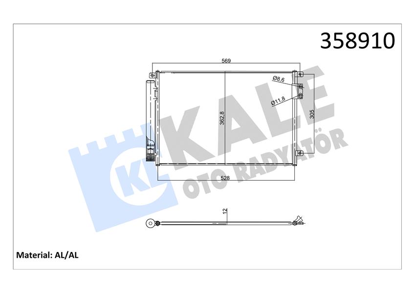 KONDENSER AL/BRZ FIAT 500-500 C 0.9 TWINAIR 13 KURUTUCULU