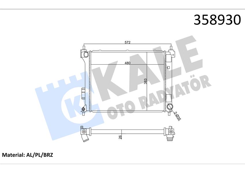RADYATÖR HYUNDAI İ20 1.4 DIZEL 08-15