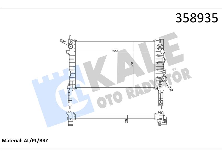 RADYATÖR OPEL MOKKA-MOKKA X A14NET OTOMATİK 1.4 12- CHEVROLET TRAX