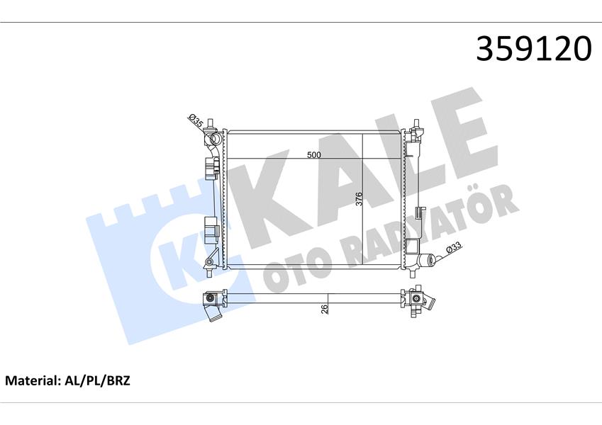 RADYATÖR HYUNDAI İ20 ACTIVE 1.4 15--İ20 II 1.2 14-