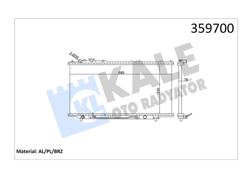 RADYATÖR 323 C-V-323 P-V-323 S-V AL-PL-BRZ 330X688X16