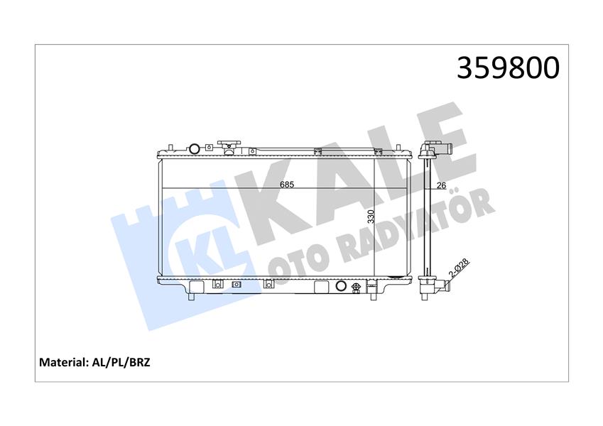 RADYATÖR MAZDA 323 P-V AL-PL-BRZ 330X688X16