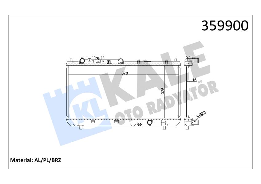 RADYATÖR MAZDA 323 F VI AL-PL-BRZ 325X678X22