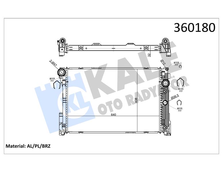 MOTOR SU RADYATORU MERCEDES GLK-CLASS X204 08 15 W204 C63 AMG 08 14