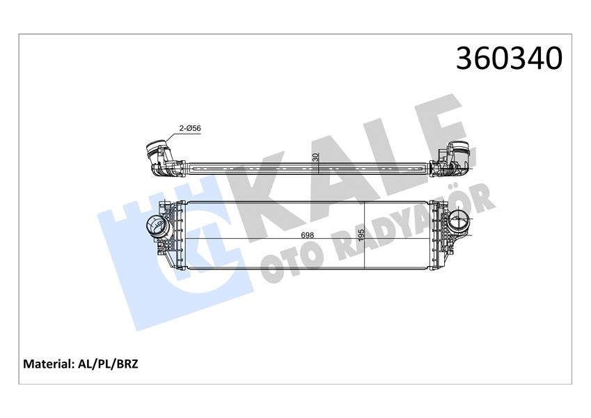 INTERCOOLER FORD FOCUS IV 17 1.0-1.5 ECOBOOST 30MM