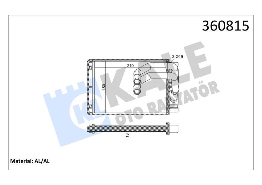 KALORİFER HYUNDAI MATRIX 1.5CRDI 01 BRAZING AL-AL 18MM KALORİFER RADYATÖRÜ