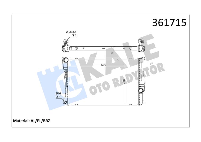MOTOR SU RADYATORU BMW X3 F25 X4 F26