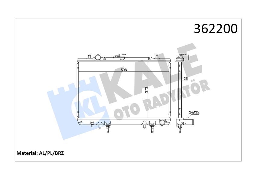 RADYATÖR MITSUBISHI L200 AL/PL/BRZ 698X408X26