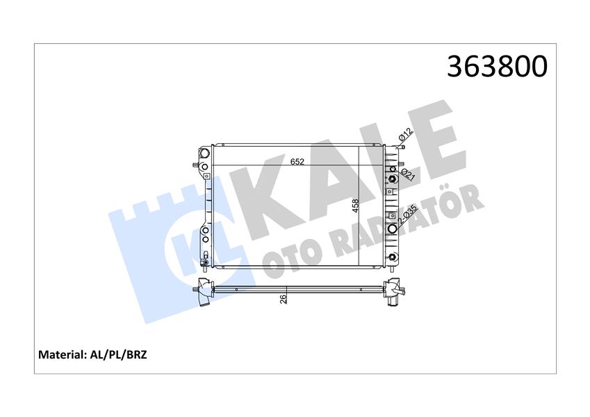 RADYATÖR OMEGA B AL/PL/BRZ 652X458X26