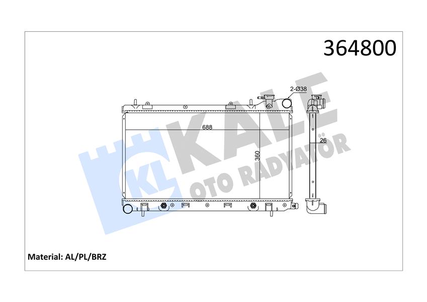 RADYATÖR SUBARU FORESTER AL-PL-BRZ 360X688X26
