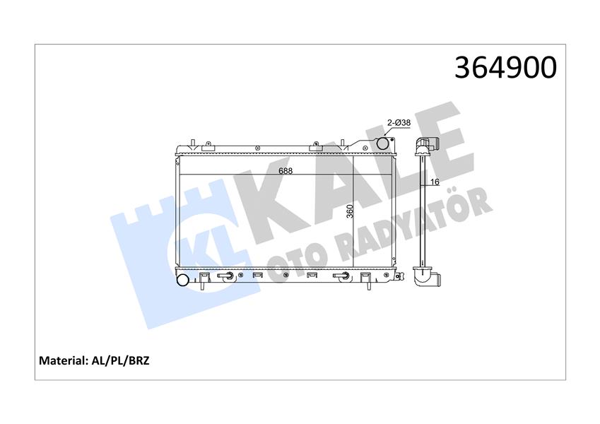 RADYATÖR SUBARU FORESTER AL-PL-BRZ 360X688X26