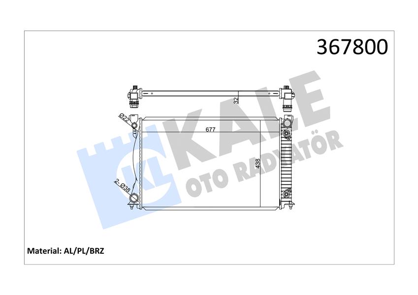 RADYATÖR AUDI A6 2.7TDI-3.0TDI 05-11 OTOMATİK 675X445X32 AL-PL-BRZ