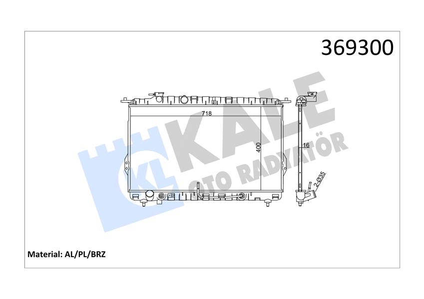 RADYATÖR HYUNDAI SONATA IV-XG AL/PL/BRZ 403X718X18