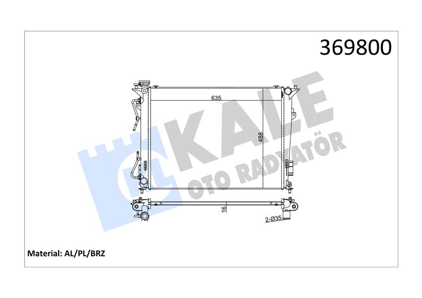 RADYATÖR HYUNDAI SONATA V-MAGENTIS AL/PL/BRZ 635X488X16