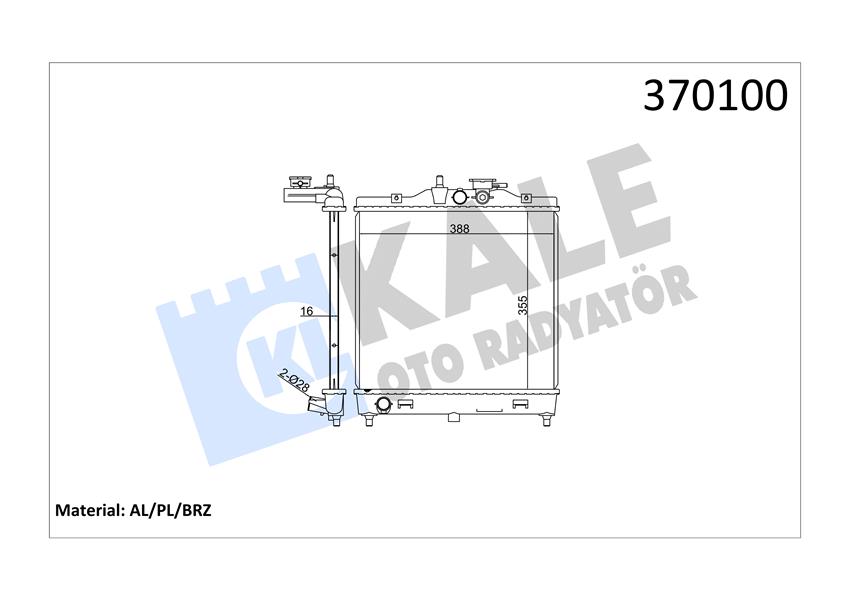 RADYATÖR KIA PICANTO AL/PL/BRZ 395X355X16