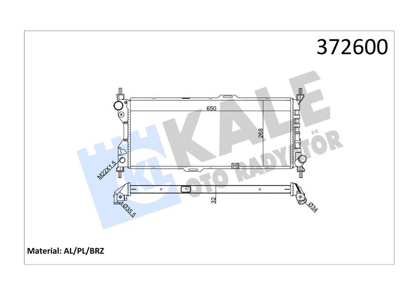 X RADYATÖR COMBO-CORSA-CORSA B AL/PL/BRZ 650X268X32