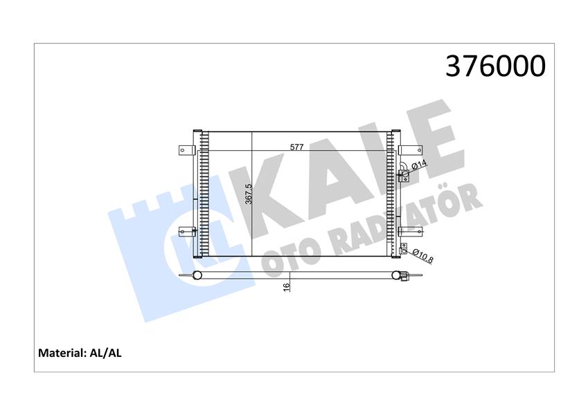 KLİMA KONDENSERİ FORD GALAXY-SEAT ALHAMBRA-VW SHARAN AL/AL 572X371X20