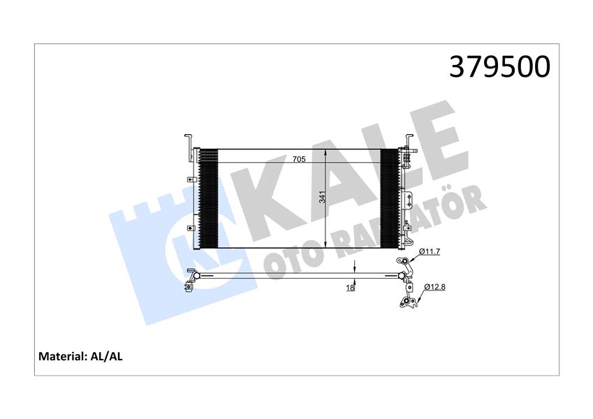 KLİMA KONDENSERİ HYUNDAI SONATA IV-XG AL/AL 703X350X18