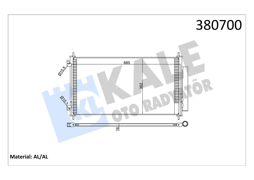 KLİMA KONDENSERİ CRV III AL/AL 705X364X16