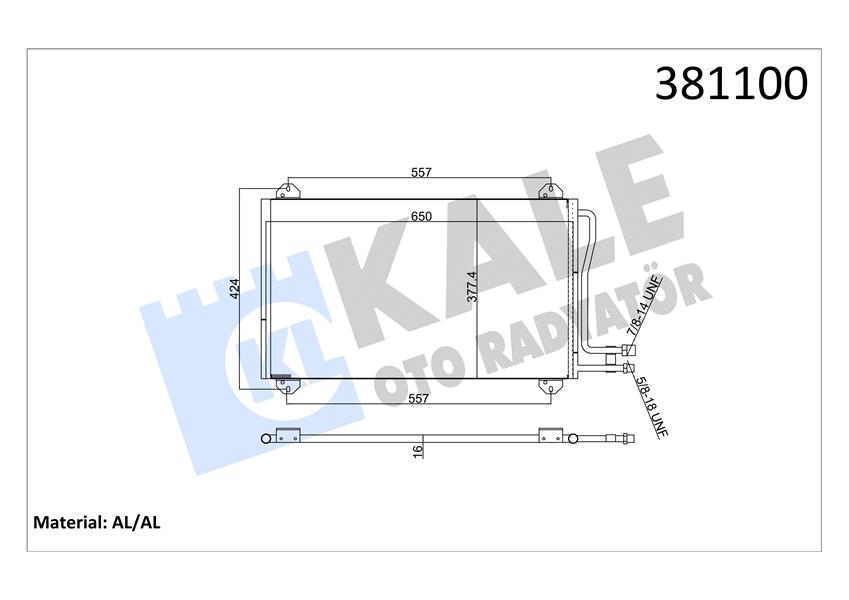 KLIMA RADYATORU MERCEDES SPRINTER B901 B905 95 06