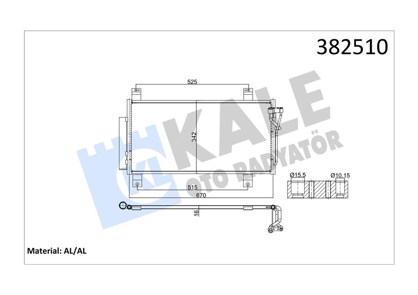 KONDENSER MAZDA 6 GH 2.2D 1.8-2.0-2.2.-2.5MZR 07 AT-MT KURUTUCU İLE BRAZING AL-AL 670X342X16 KL İMA RADYATÖRÜ