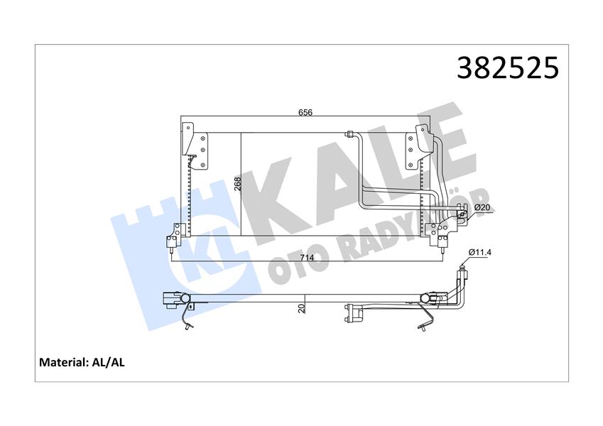 388800 KLİMA RADYATÖRÜ OPEL COMBO-CORSA B 1.2 1.4 1.7D 93-01 CORSA PICK-UP 1.4GLS 94-97 1.0 97-02 KURUTUCUSUZ BRAZING AL-AL 631X368X20 1850032-52484309-90486844-90508124