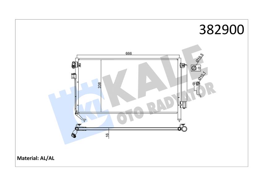KLİMA KONDENSERİ SUBARU SUBARU FORESTER AL-AL 667X389X16