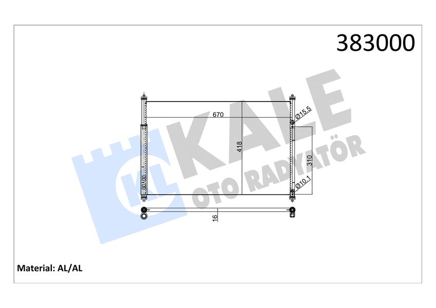 KLİMA KONDENSERİ SUZUKI GRAND VITARA II AL/AL 614X426X16