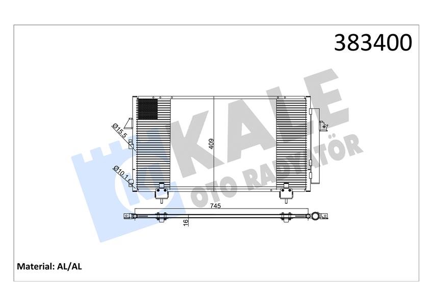 KLİMA KONDENSERİ TOYOTA RAV 4 II AL/AL 745X410X16