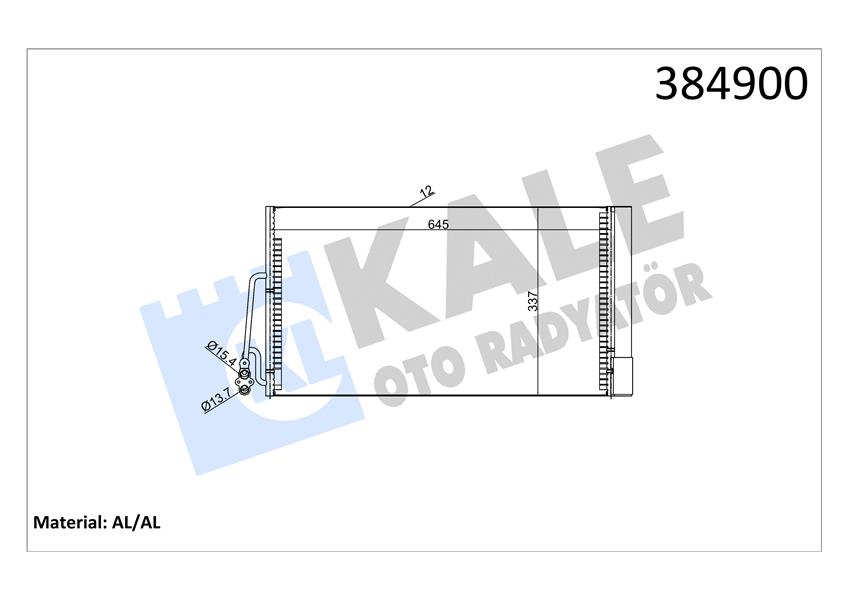 KLİMA KONDENSERİ MINI-MINI CLUBMAN-MINI COUNTRYMAN-MINI PACEMAN AL-AL 644X341X16